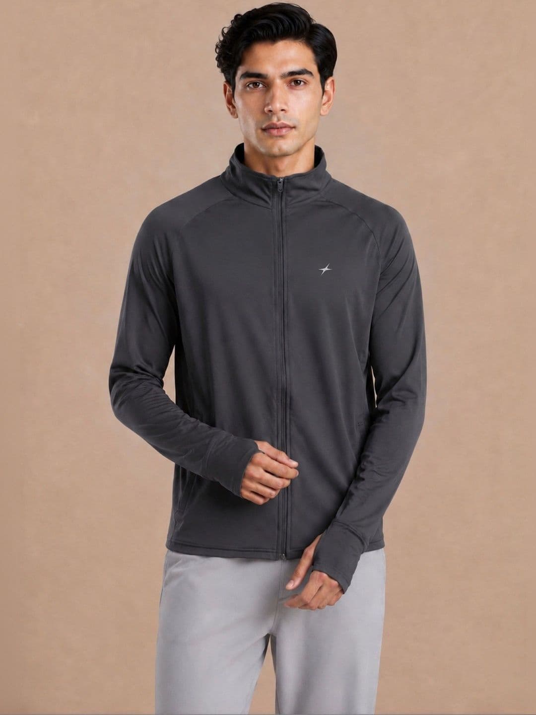 Be Savage Men Lightweight Training or Gym Sporty UPF 50+ Sunscreen Ice Jacket - view 1