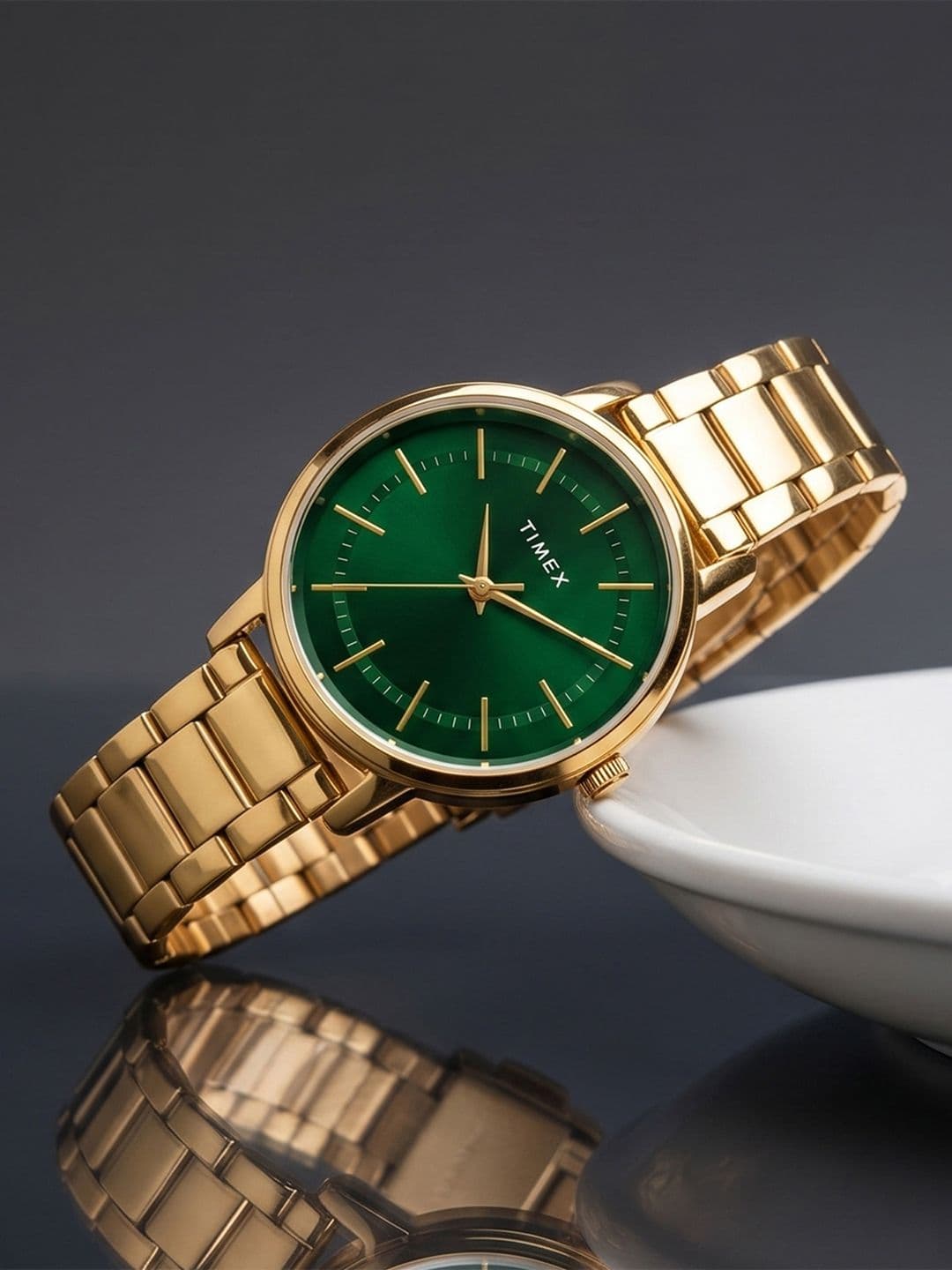 Timex Round 21mm Green Dial Analog Women Watch - TWEL15803 - view 1