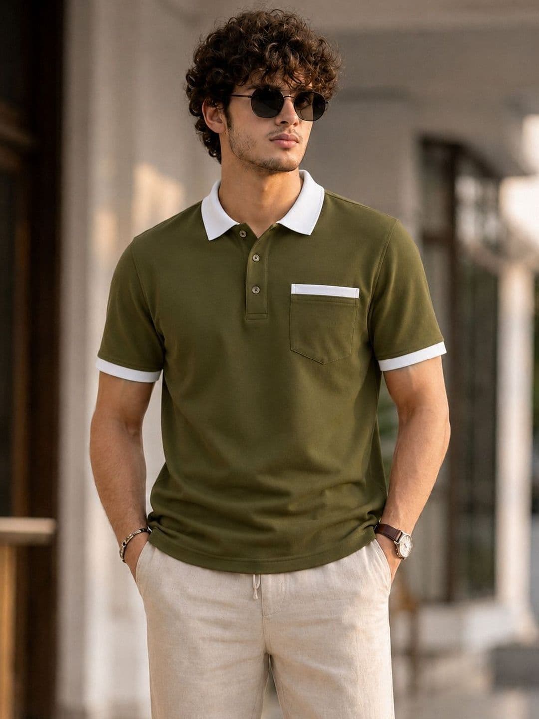 SCUBA Men Polo Collar Pockets T-shirt - view 1