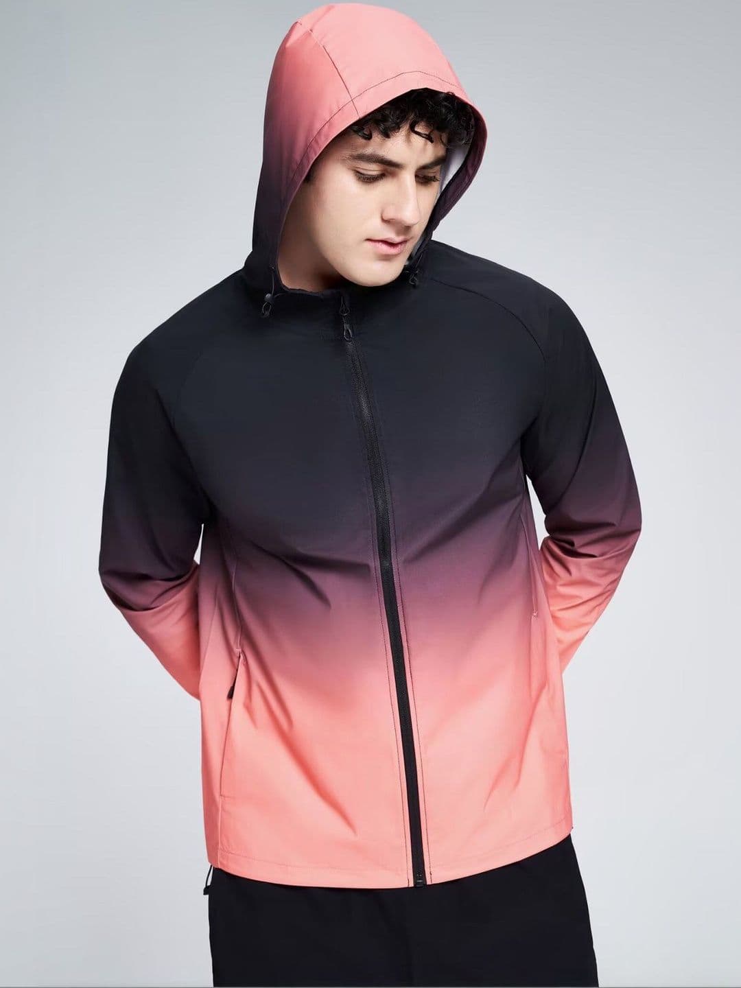 ENRIZZ Men Colourblocked Lightweight Running Sporty Jacket - view 1