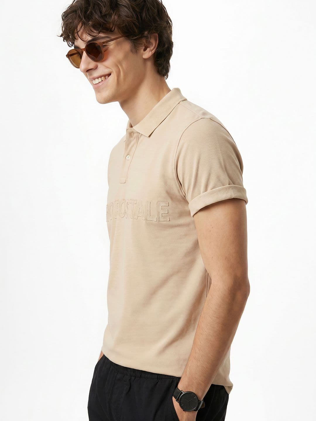 Aeropostale Pure Cotton Polo Collar T-shirt - view 1