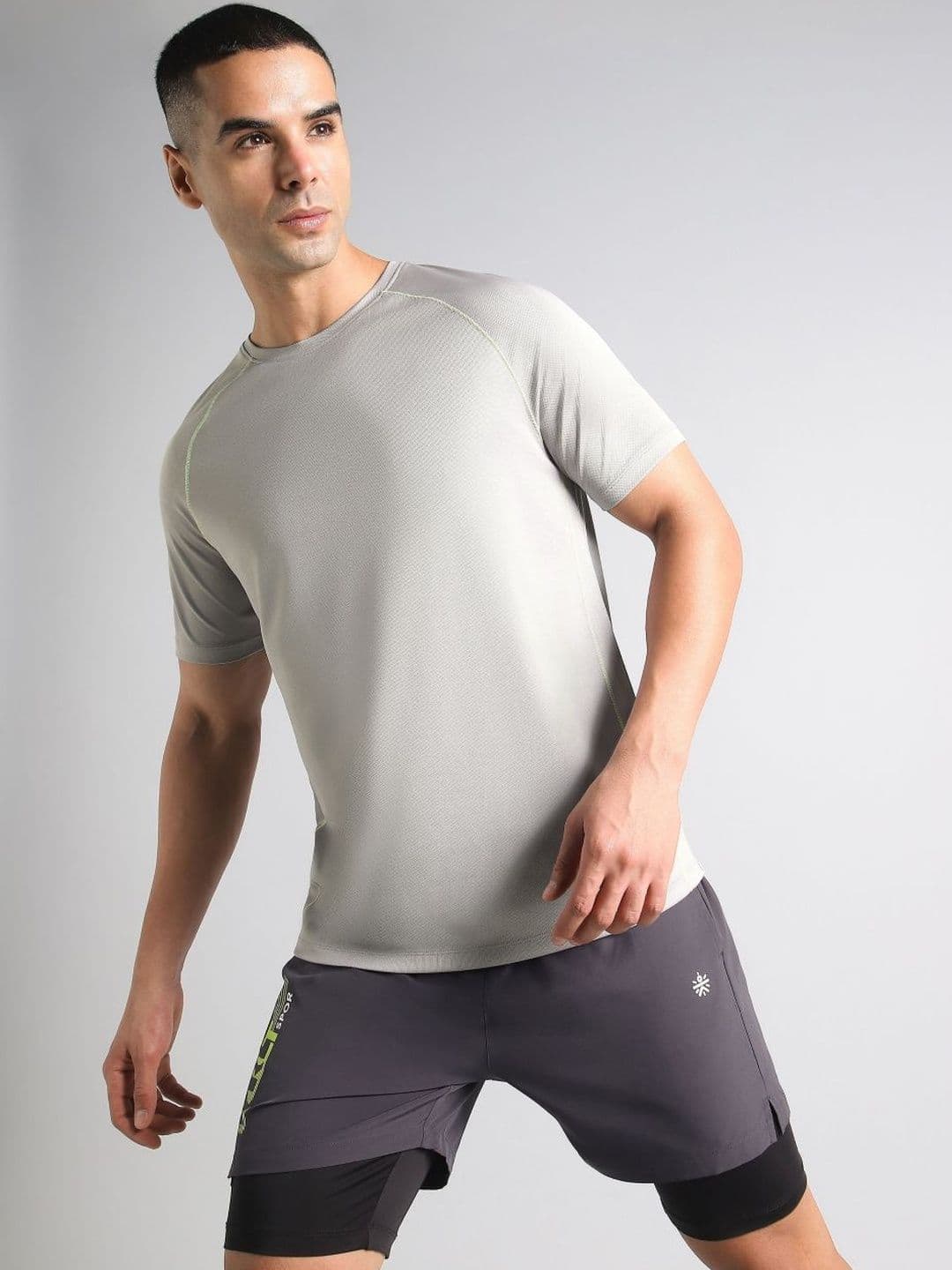 CULT Men Grey Everyday Workout Train Tshirt - view 1