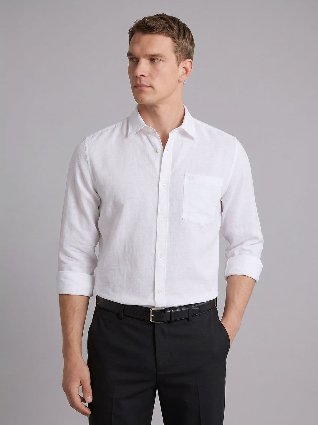 Blackberrys Cotton Linen Formal Shirt - view 1