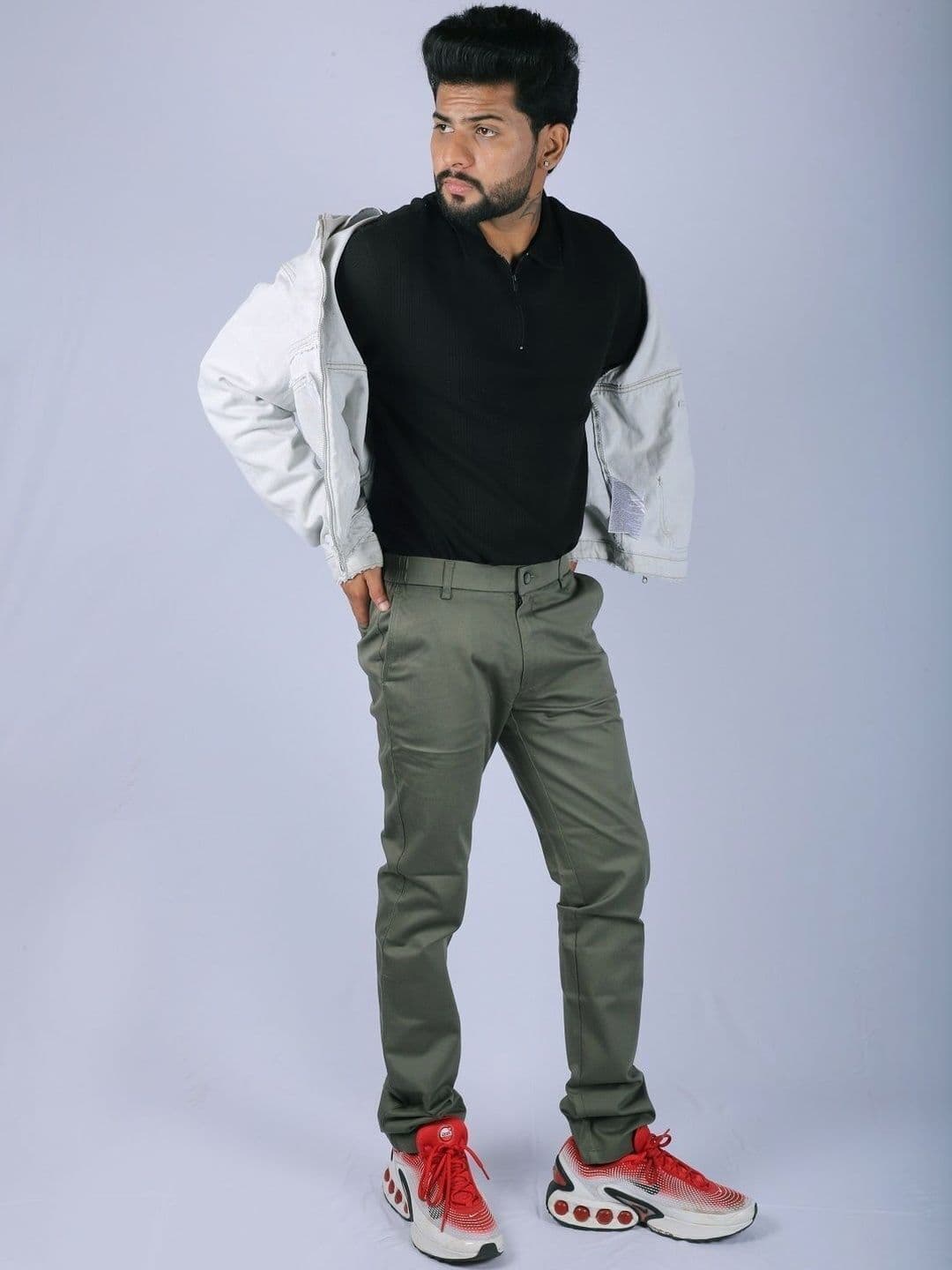 L&C Men Slim Fit Easy Wash Chinos Trousers - view 1