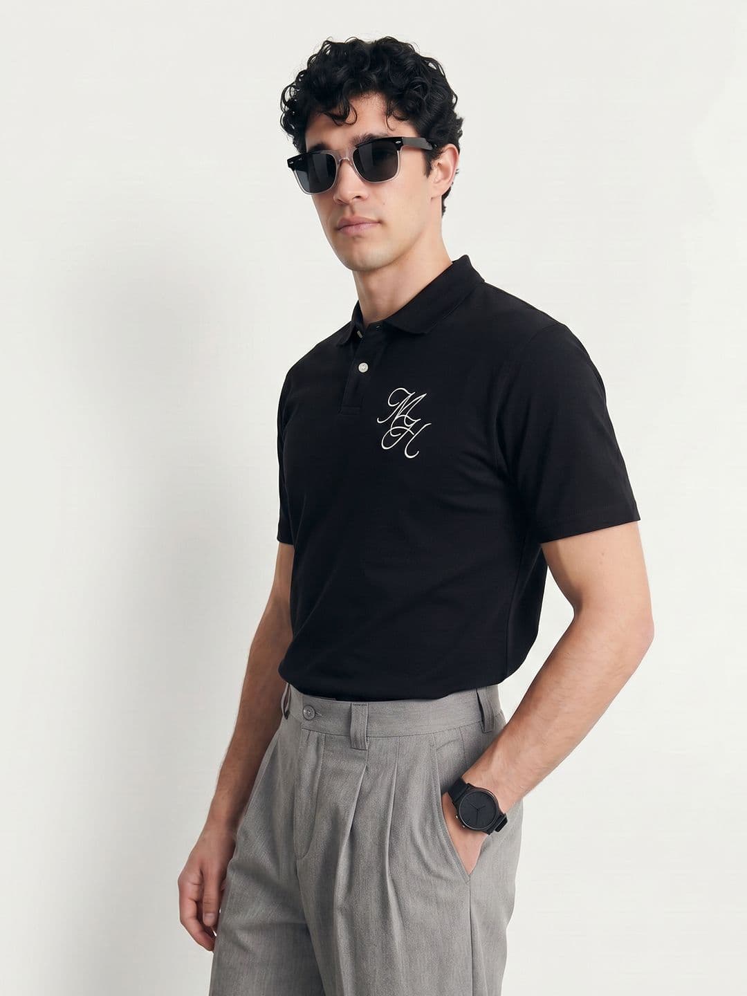 Mast & Harbour Polo Collar Pure Cotton T-shirt - view 1