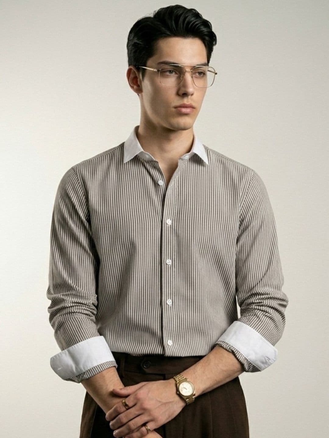 OvrWrk Striped Formal Shirt - view 1