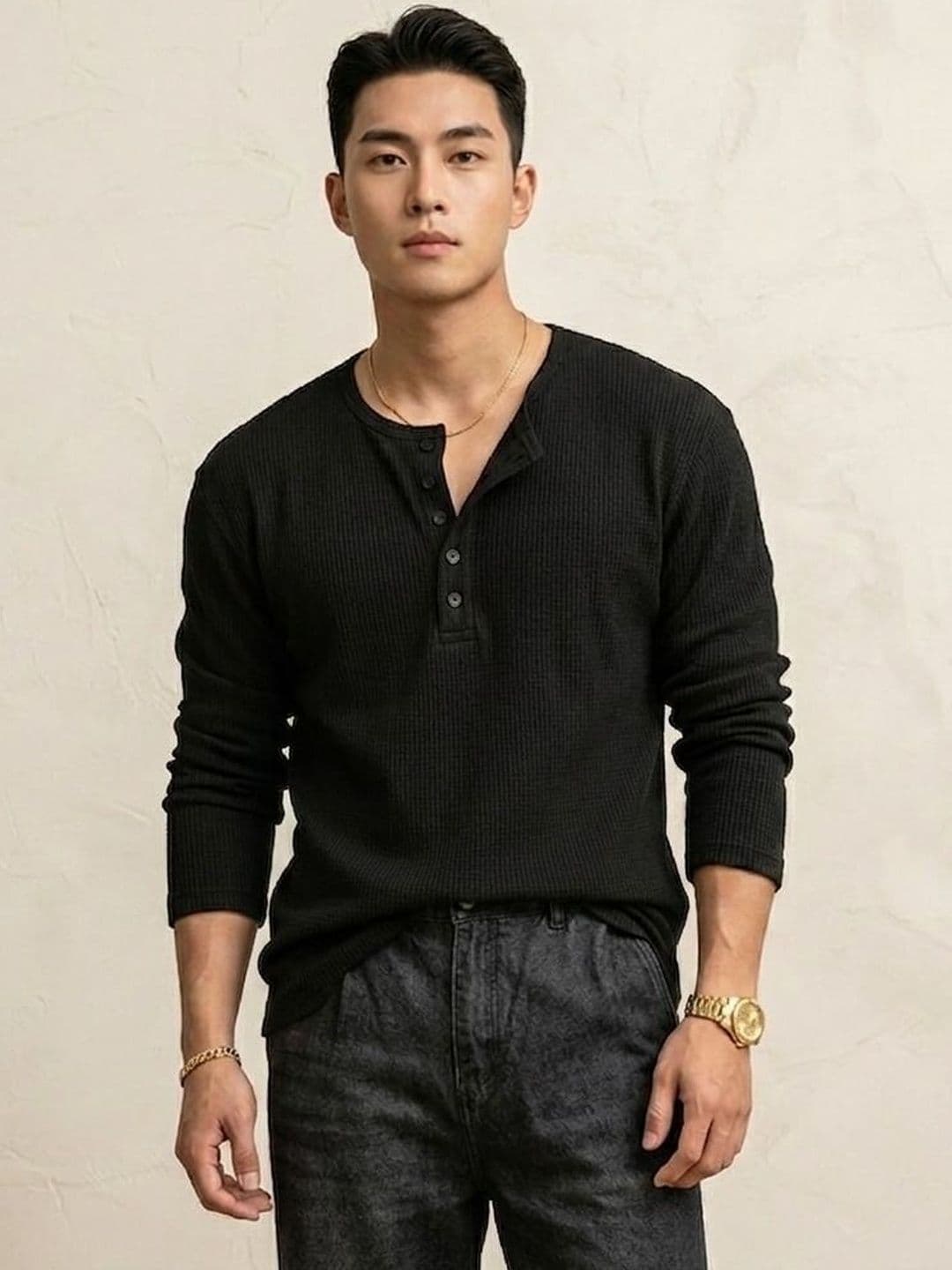 Imsa Moda Men Henley Neck T-shirt - view 1