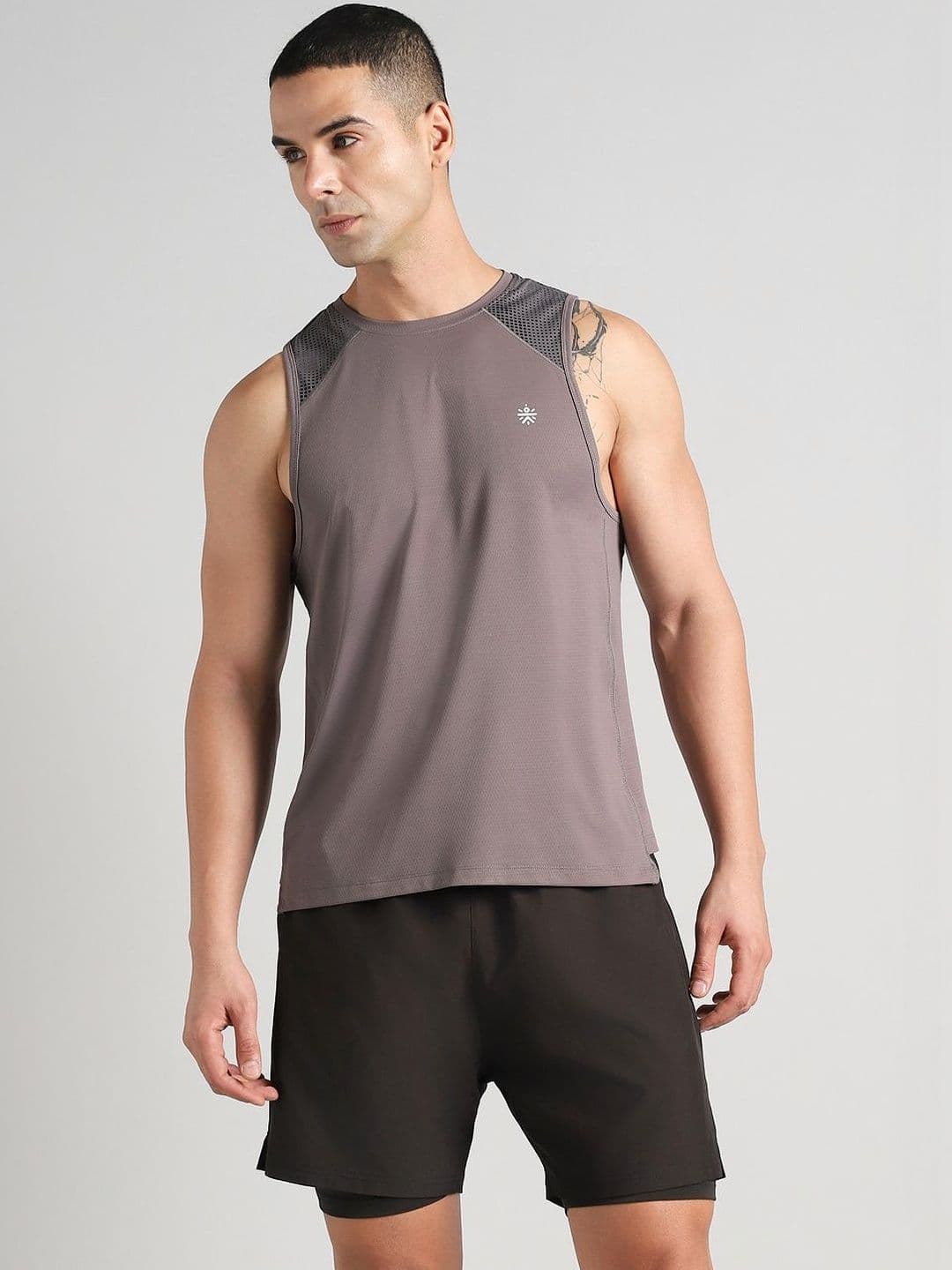 CULT Men Dark Grey Training Muscle Tank - view 1