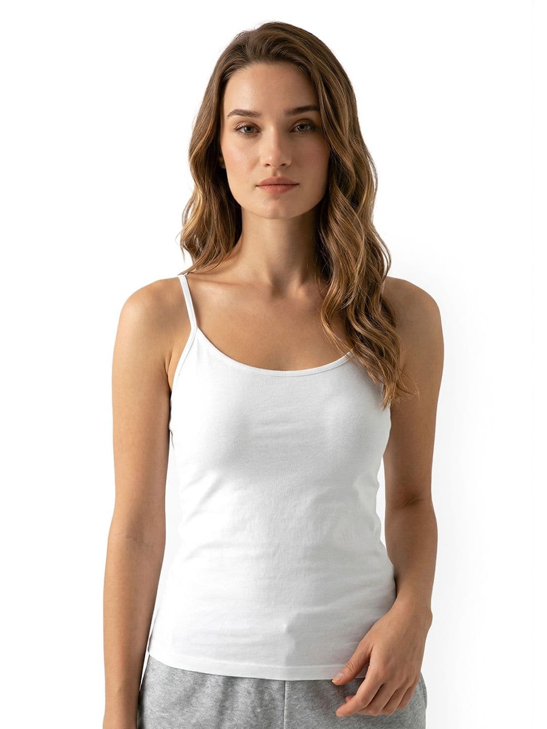 Van Heusen Women Cotton Relaxed Fit Everyday Camisole Spaghetti Anti-Bacterial Color Fresh - view 1