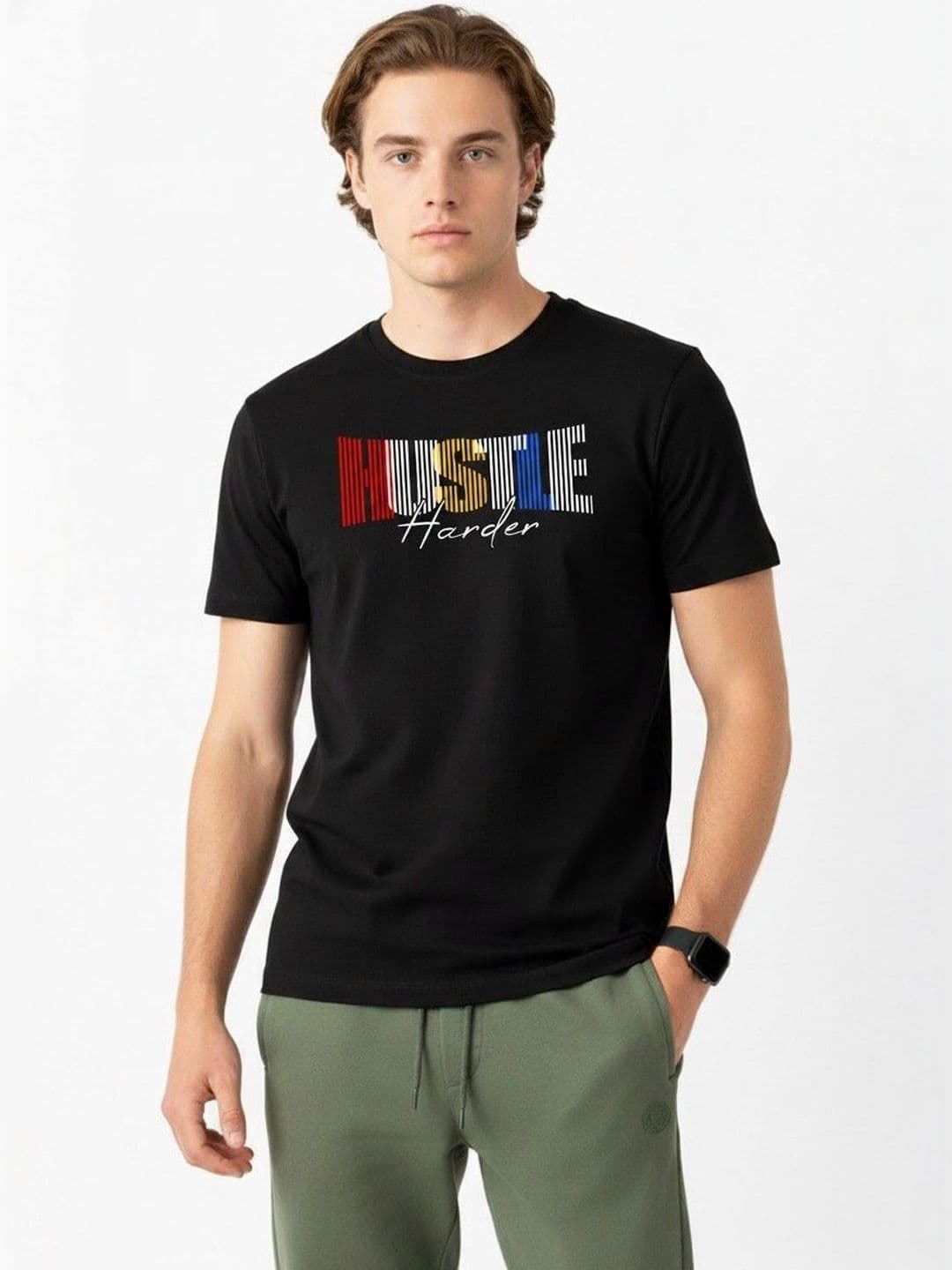 Organic Chics Men Typography Printed Anti Odour T-shirt - view 1