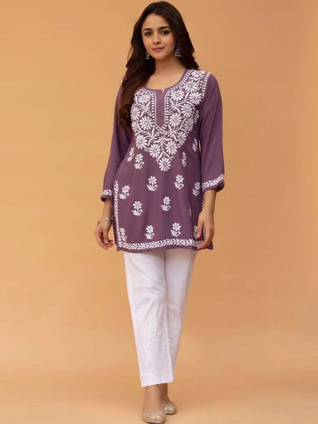 Anouk Viscose Rayon Embroidered Ethnic Tunic - view 1
