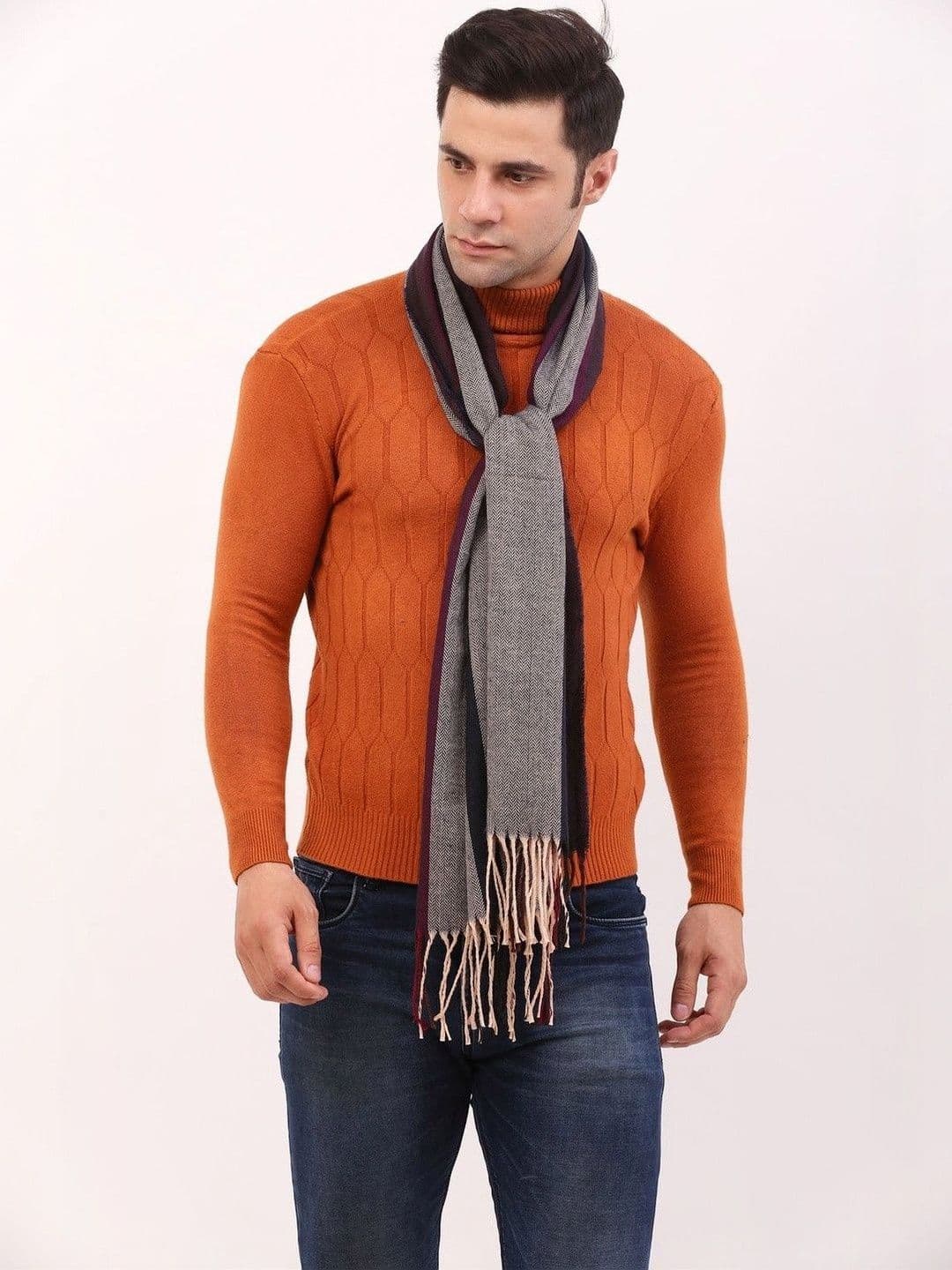 Cazzano Men Striped Scarf - view 1