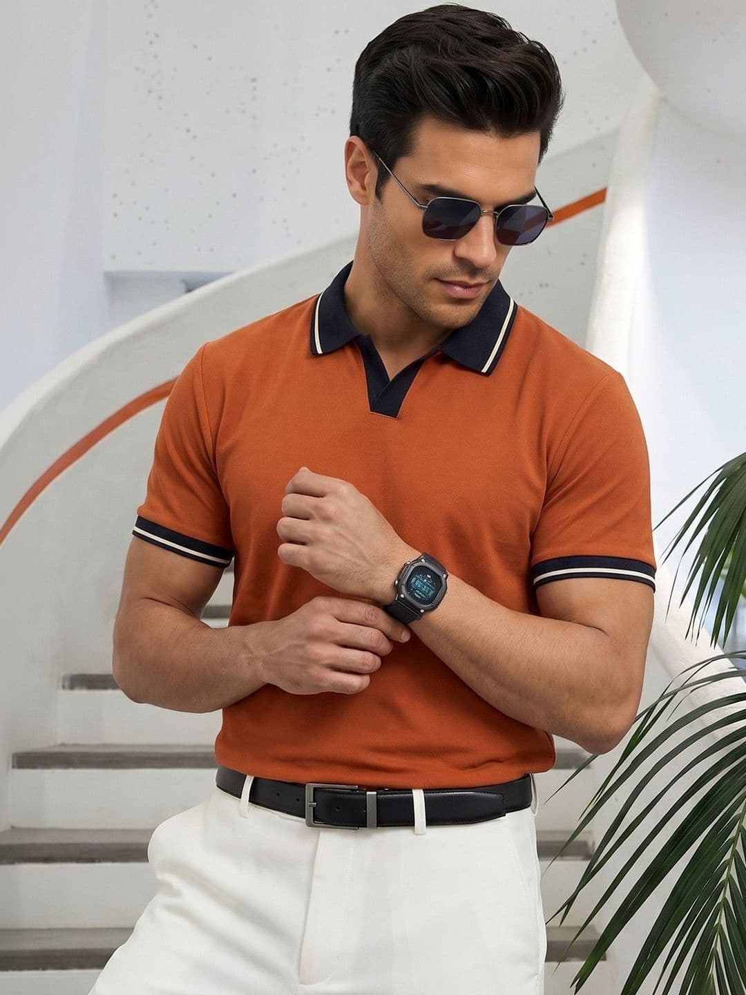 VEIRDO Men Polo Collar T-shirt - view 1