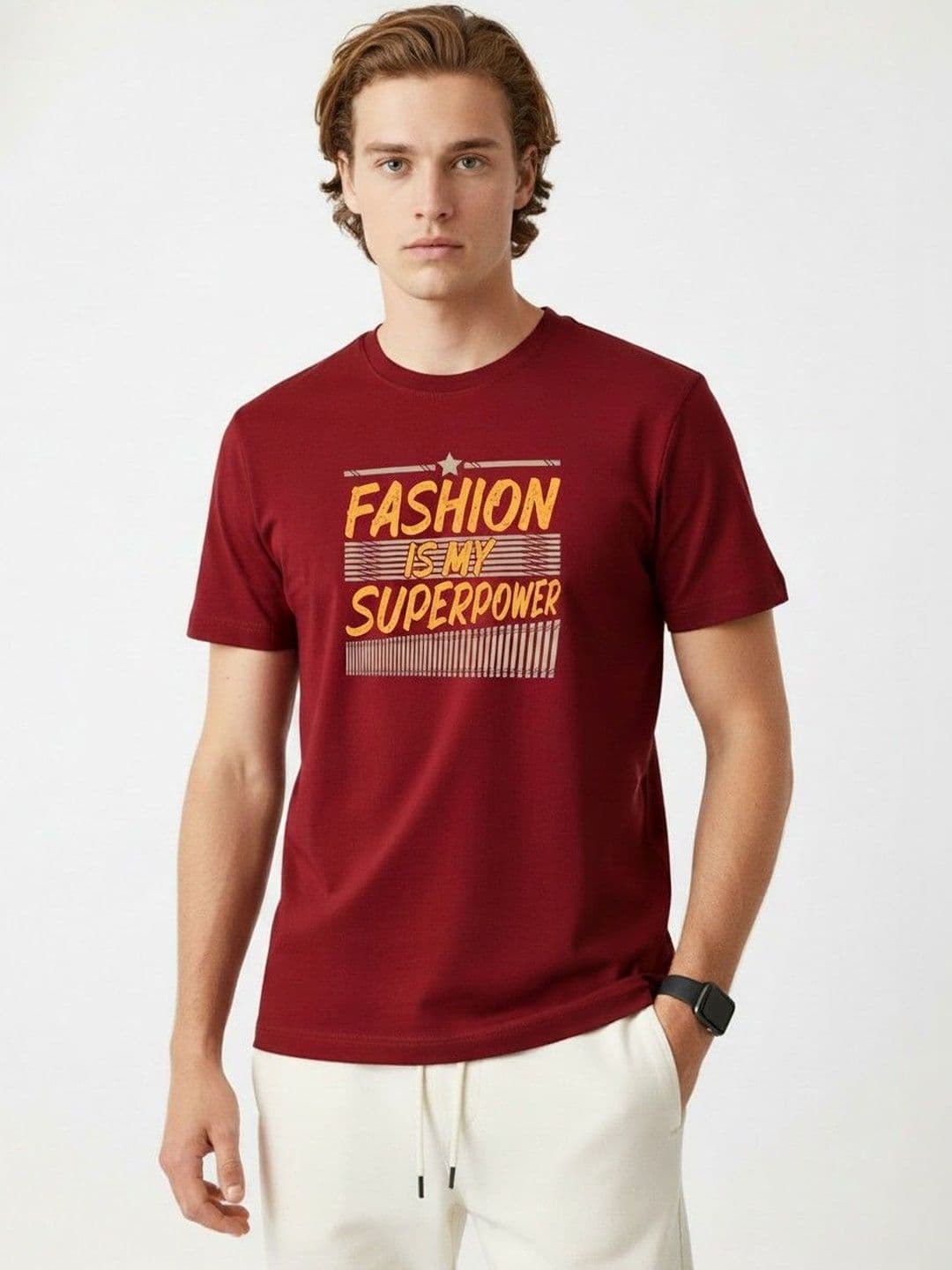 Organic Chics Men Typography Printed Anti Odour T-shirt - view 1