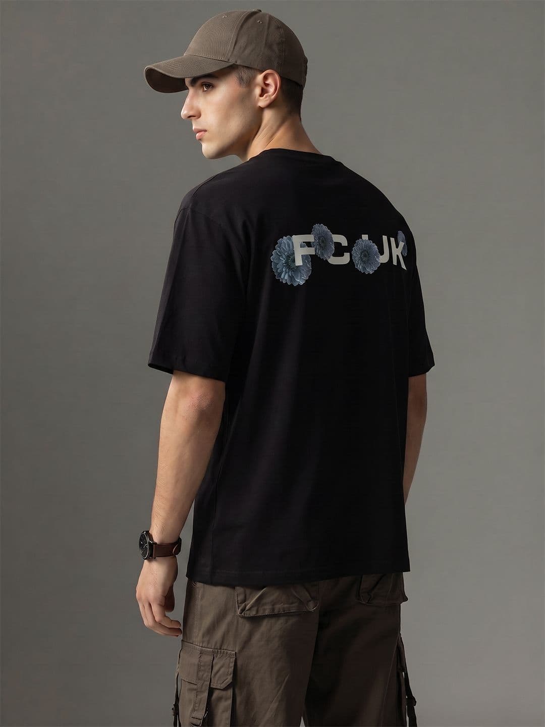FCUK Relaxed Fit Brand Logo Printed Pure Cotton T-shirt - view 1