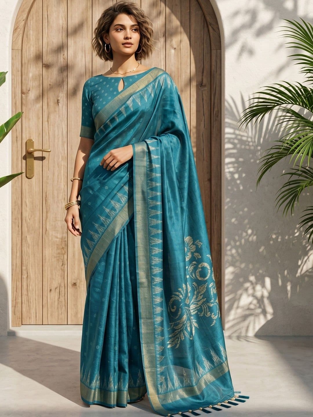 HASHVIRA Woven Design Handloom Saree - view 1