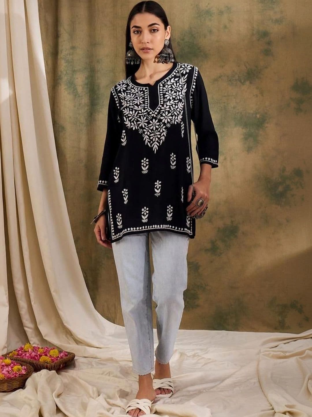 Anouk Viscose Rayon Embroidered Ethnic Tunic - view 1