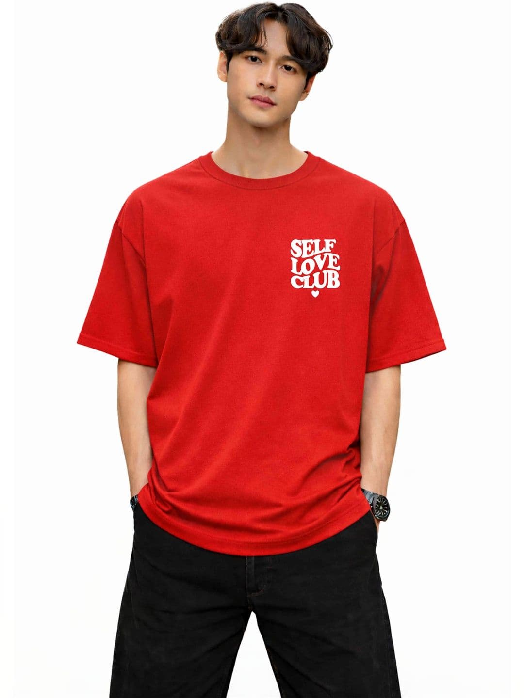 HIOR Men Typography Printed Drop-Shoulder Sleeves T-shirt - view 1