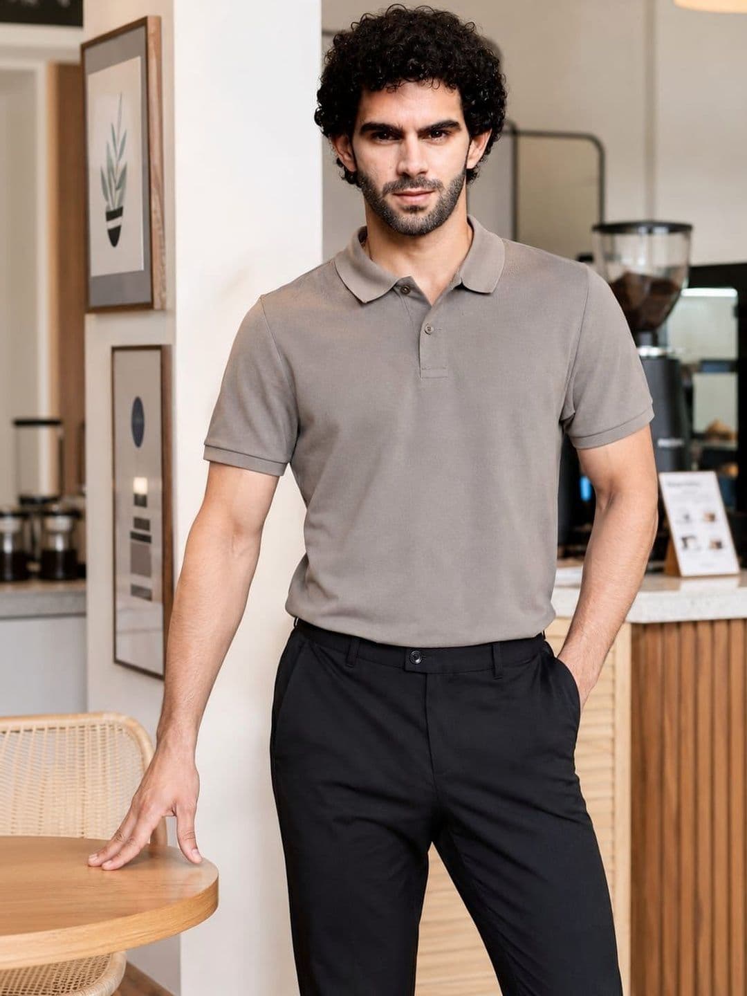 STYLEQUE Men Polo Collar T-shirt - view 1