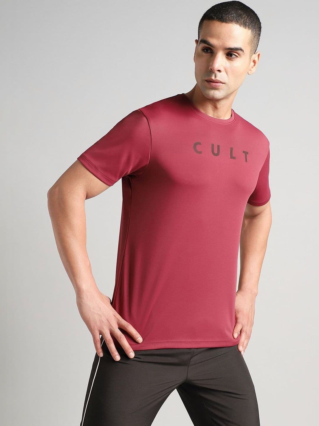 CULT Men Maroon All Day Training T-Shirt - view 1