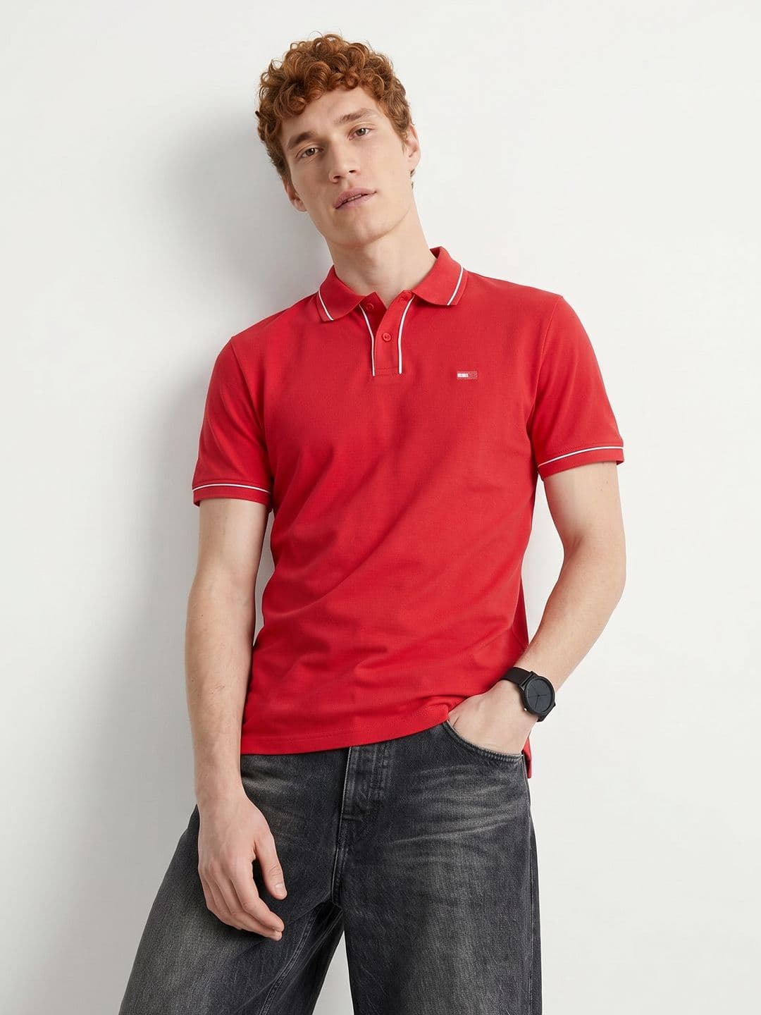 Mast & Harbour Polo Collar Pure Cotton T-shirt - view 1