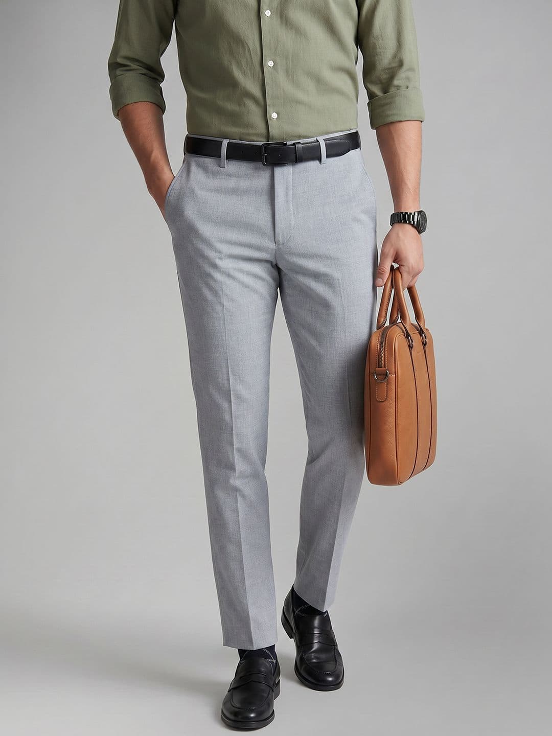 Van Heusen Men Slim Fit Formal Trousers - view 1