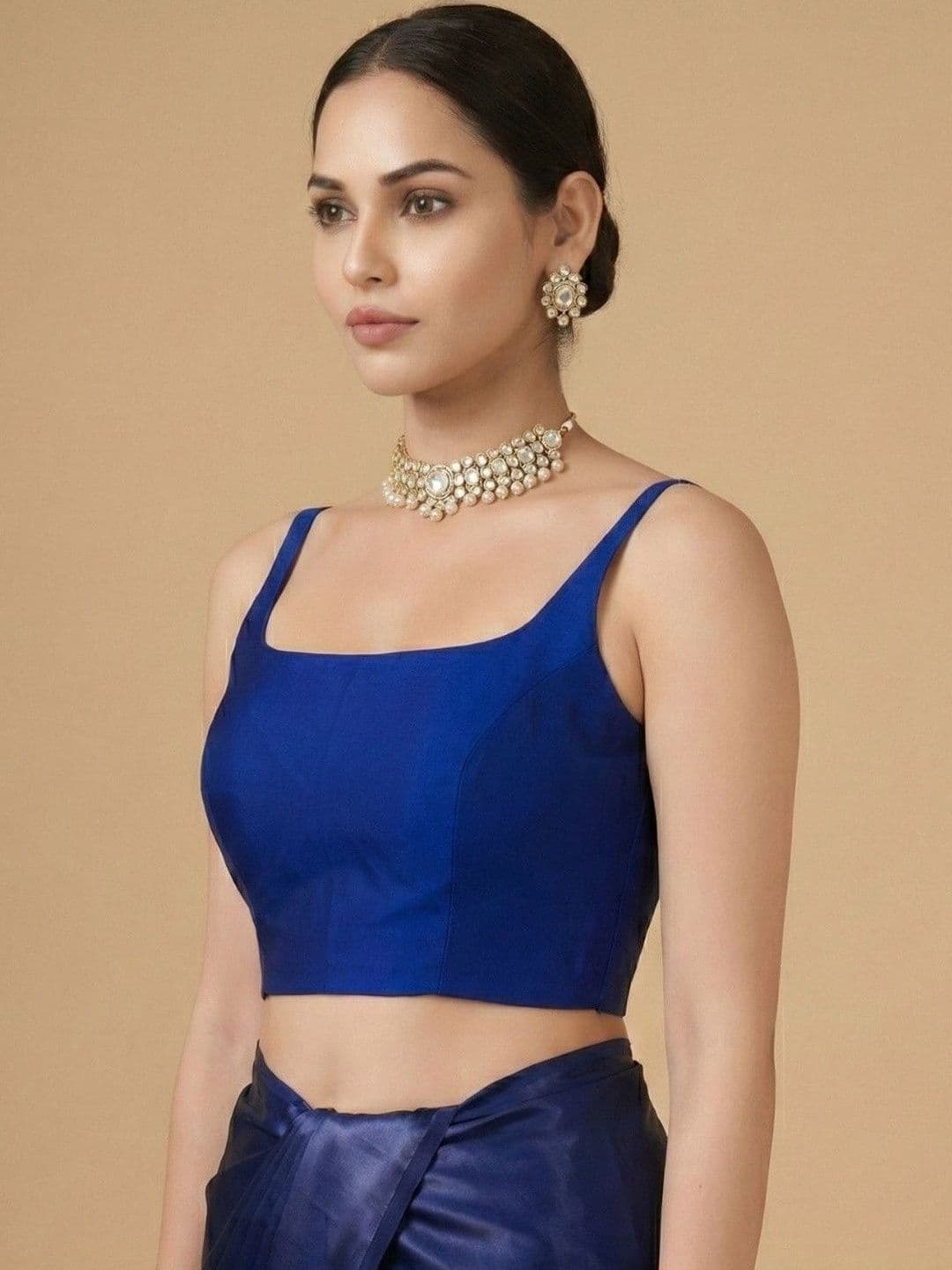SALWAR STUDIO Solid Saree Blouse - view 1