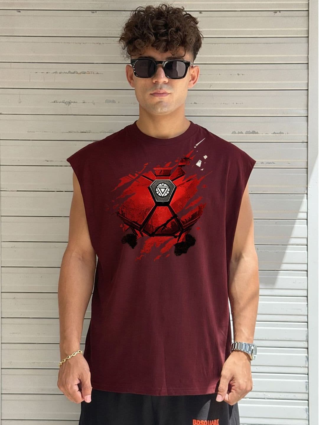 BDSQUARE Printed Oversized Cotton T-shirt - view 1