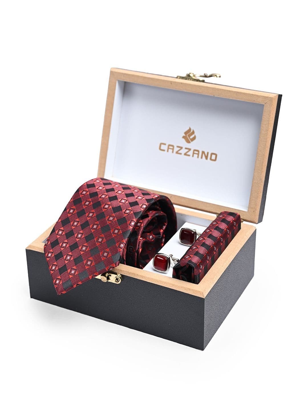 Cazzano Printed Ties and Cufflinks - view 1