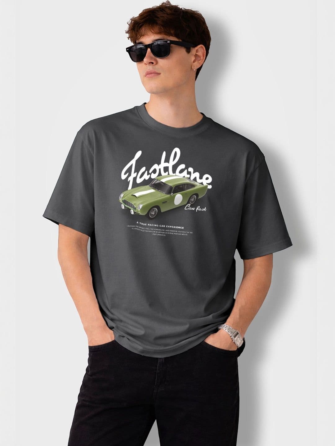 The Roadster Lifestyle Co Printed Cotton Round Neck Oversized Tshirt - view 1