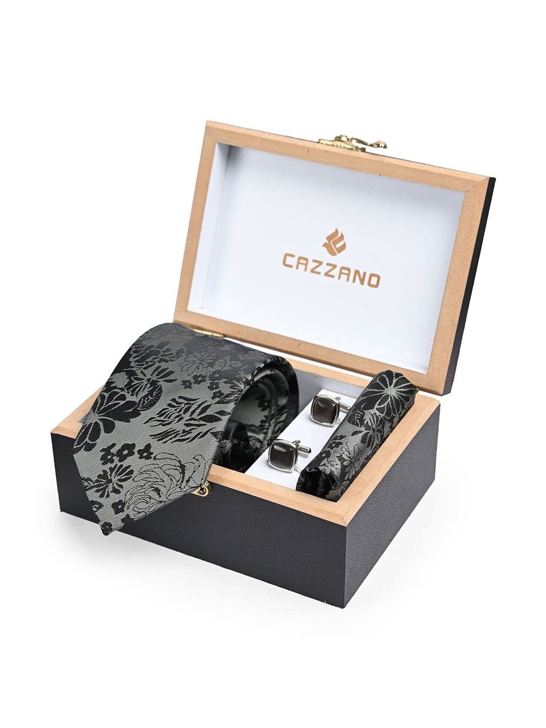 Cazzano Woven Designed Ties and Cufflinks - view 1