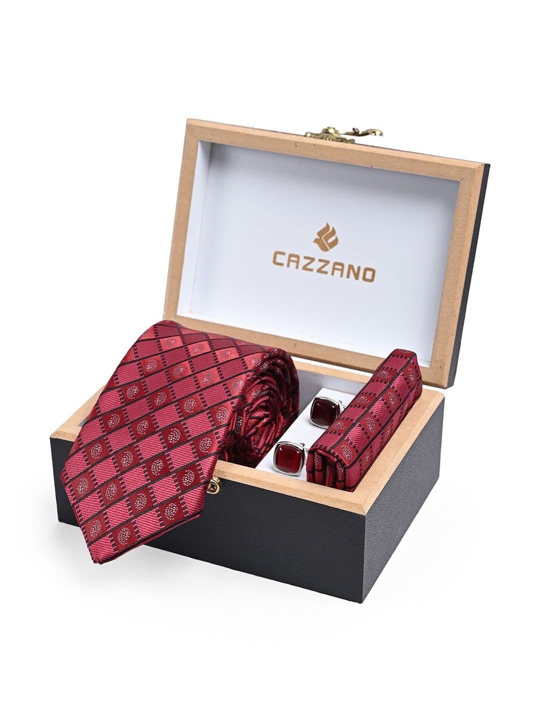 Cazzano Printed Ties and Cufflinks - view 1