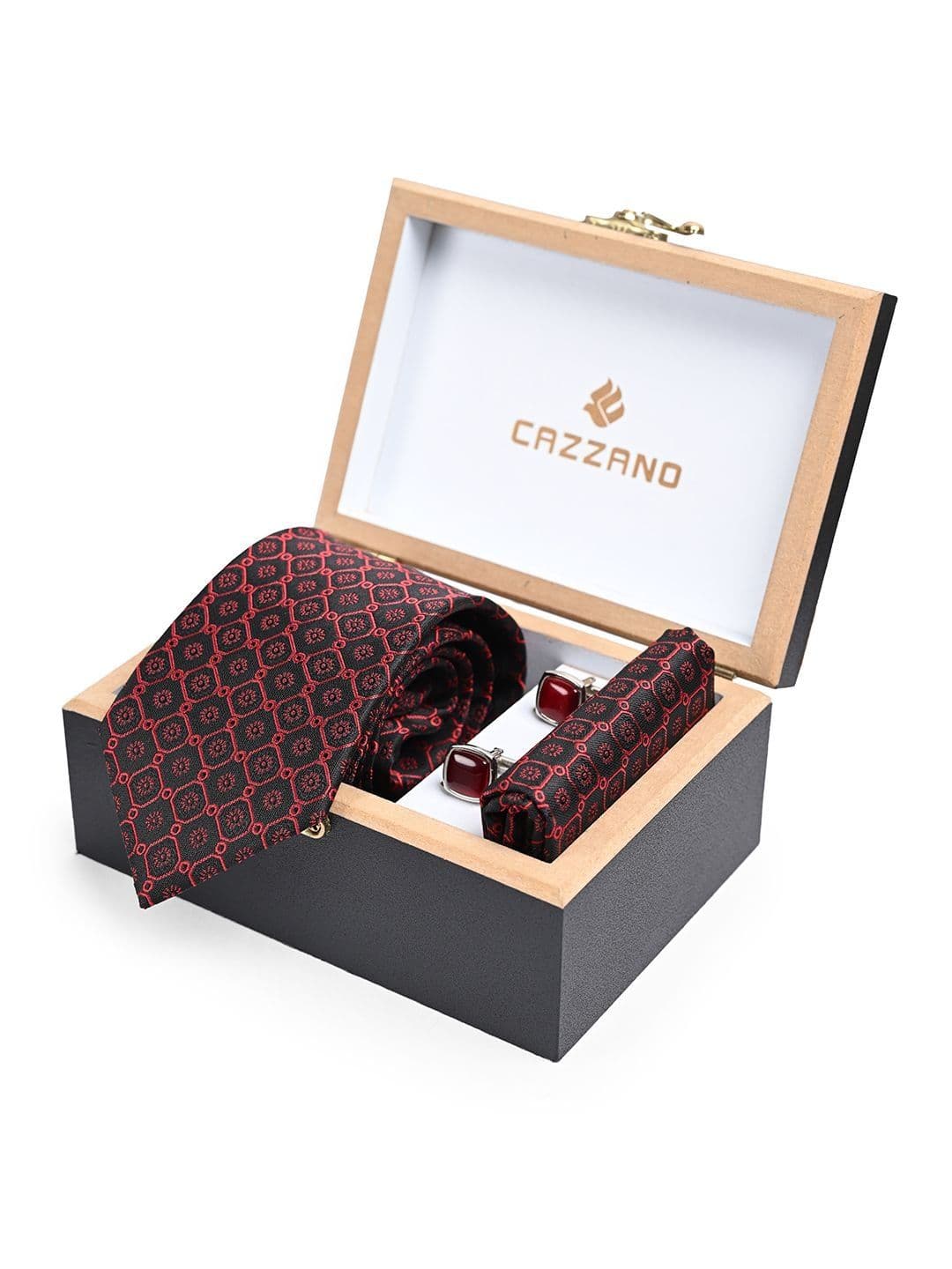 Cazzano Printed Ties and Cufflinks - view 1