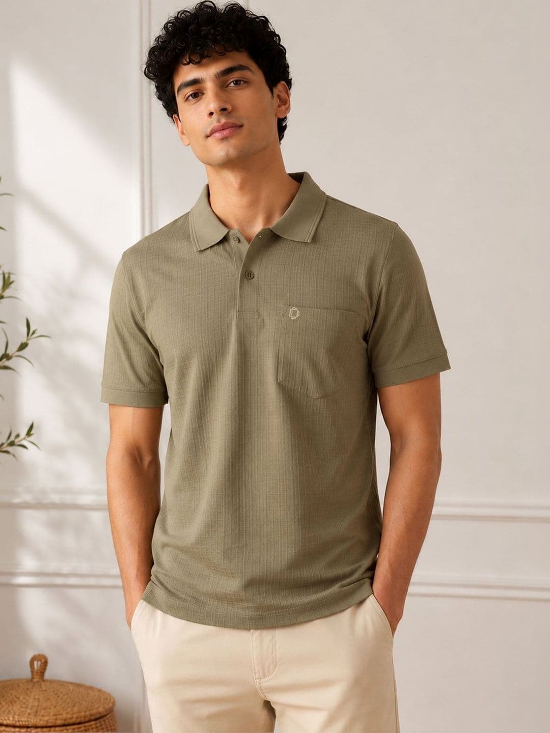 Dollar Men Polo Collar Pockets T-shirt - view 1