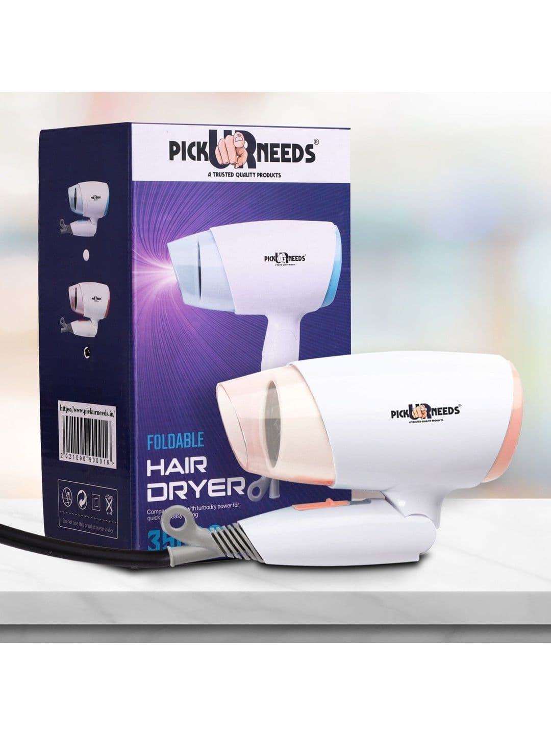Pick Ur Needs Portable Hair Dryer With Folding Handle - 3500W - view 1