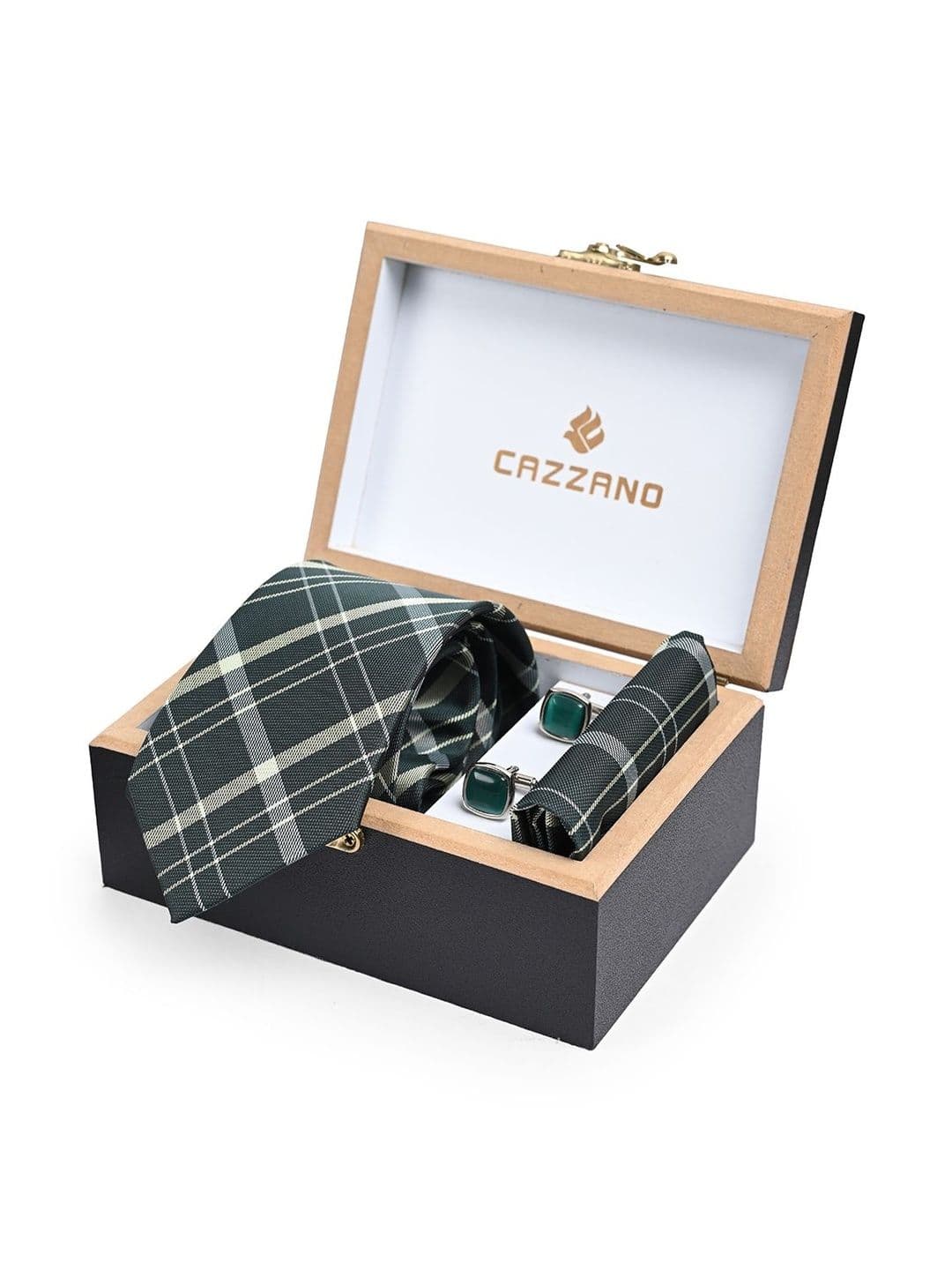 Cazzano Printed Ties and Cufflinks - view 1