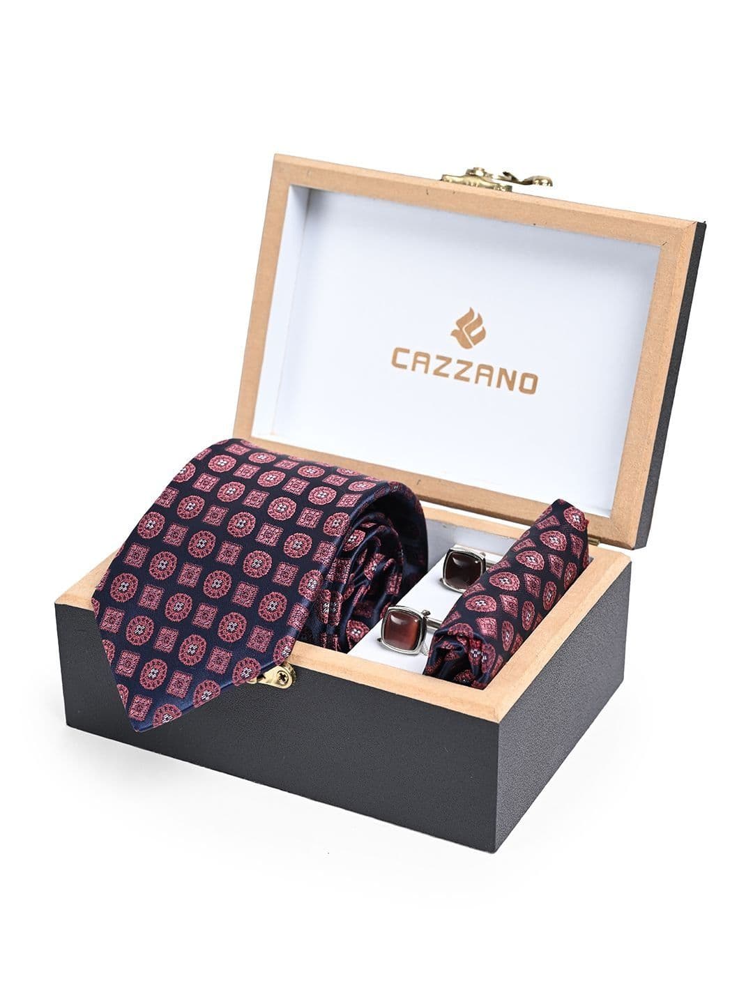 Cazzano Printed Ties and Cufflinks - view 1