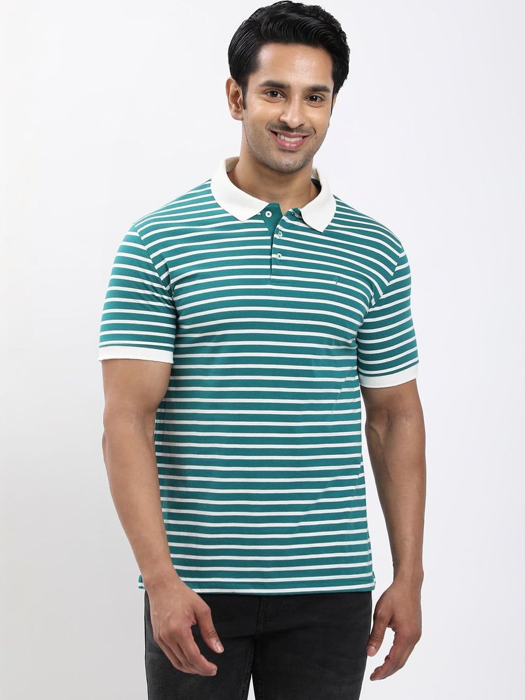 Indian Terrain Striped Pure Cotton T-shirt - view 1