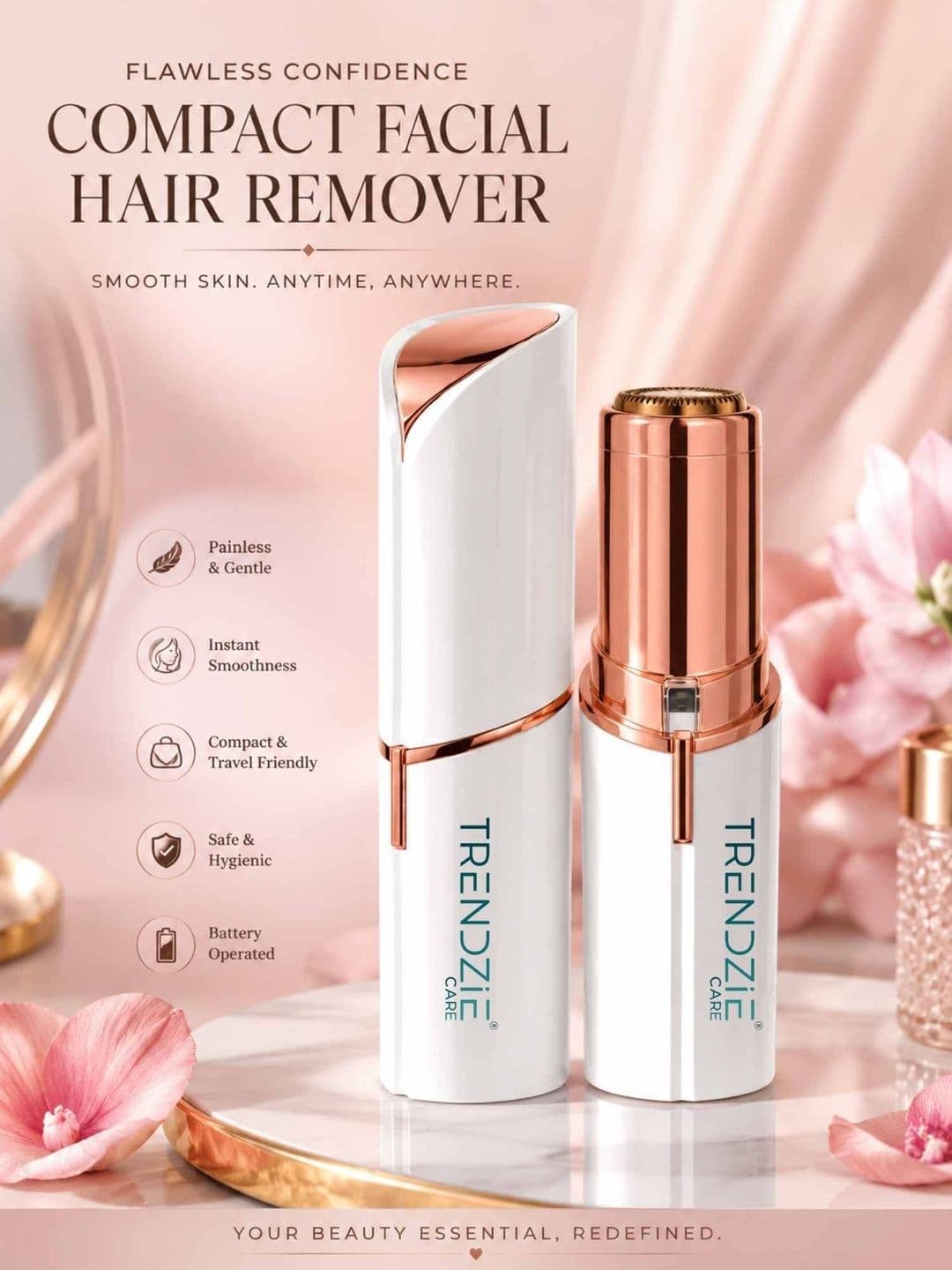 TRENDZIE SKIN CARE Multipurpose Facial Hair Removing Portable Painless Trimmer - view 1