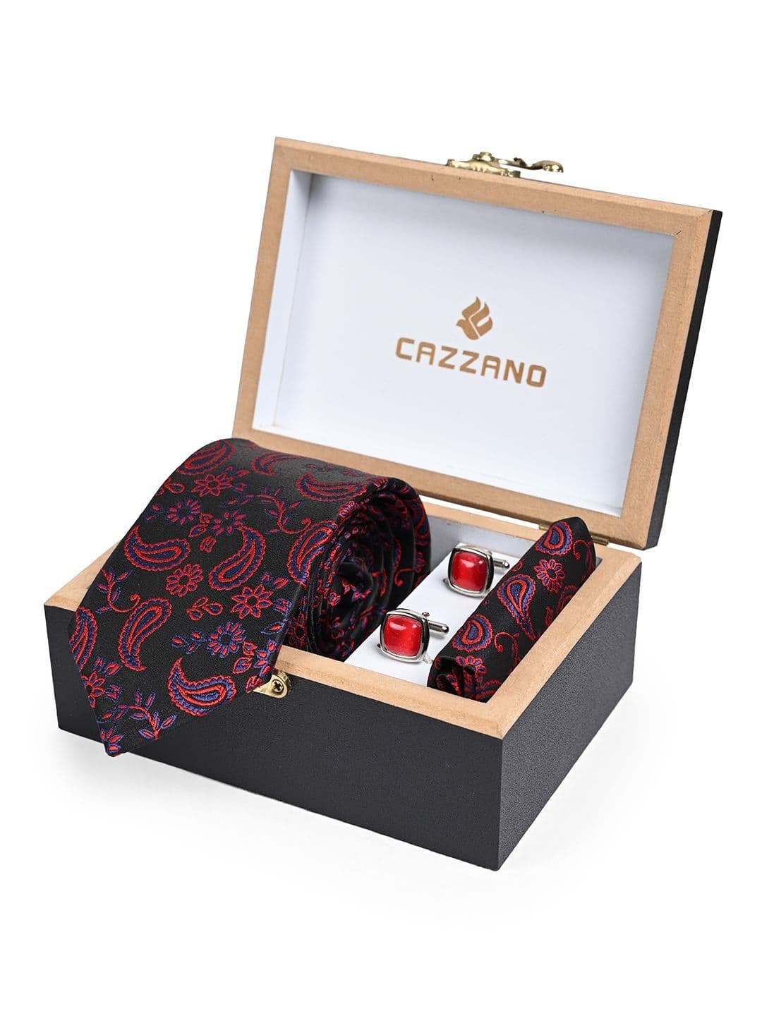 Cazzano Printed Ties and Cufflinks - view 1