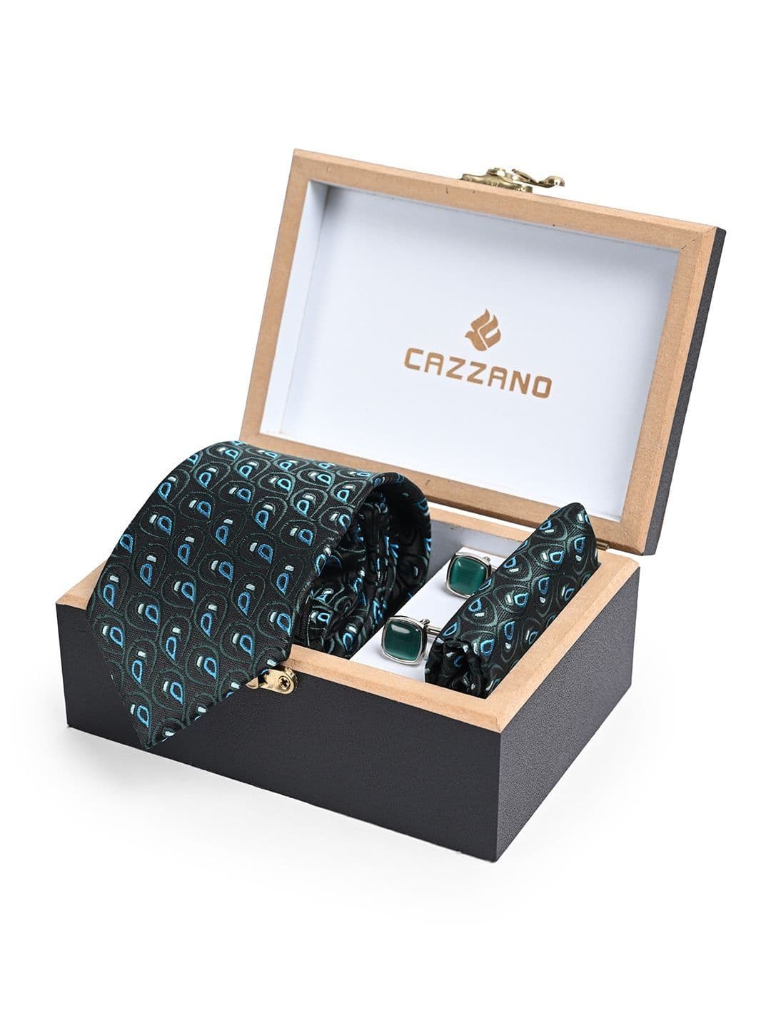 Cazzano Printed Ties and Cufflinks - view 1