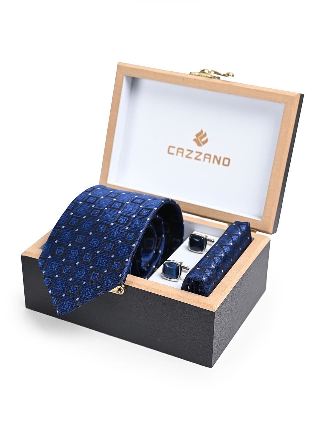 Cazzano Printed Ties and Cufflinks - view 1