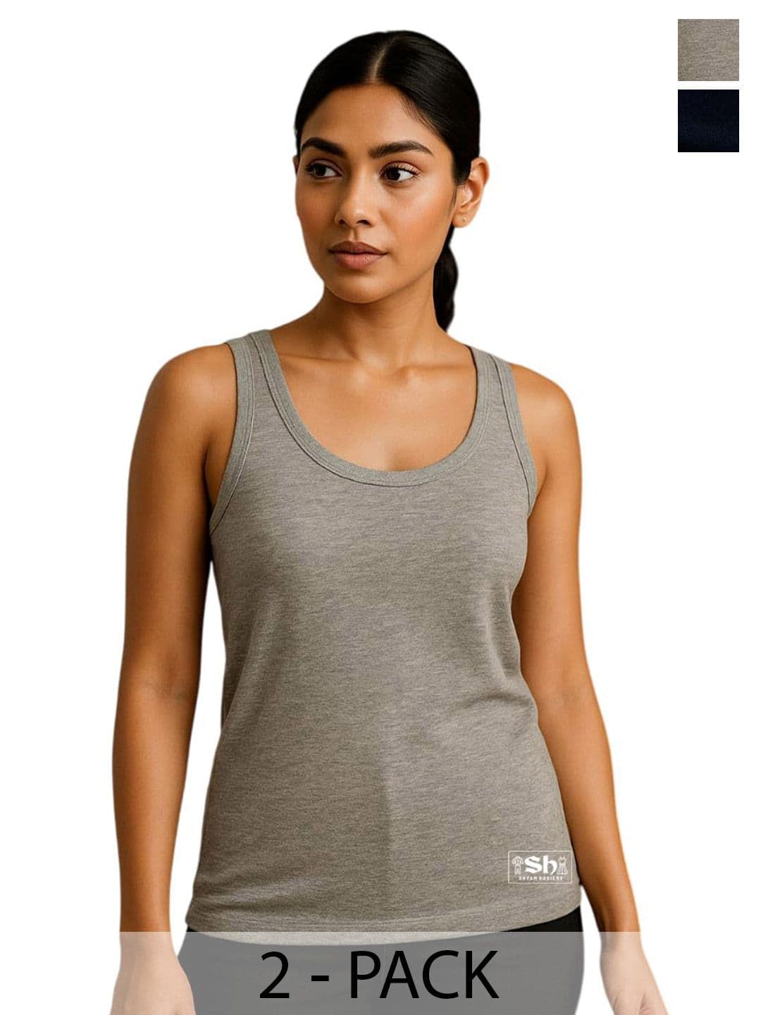 Shyam Hosiery Pack of 2 Cotton Non Padded Camisoles - view 1