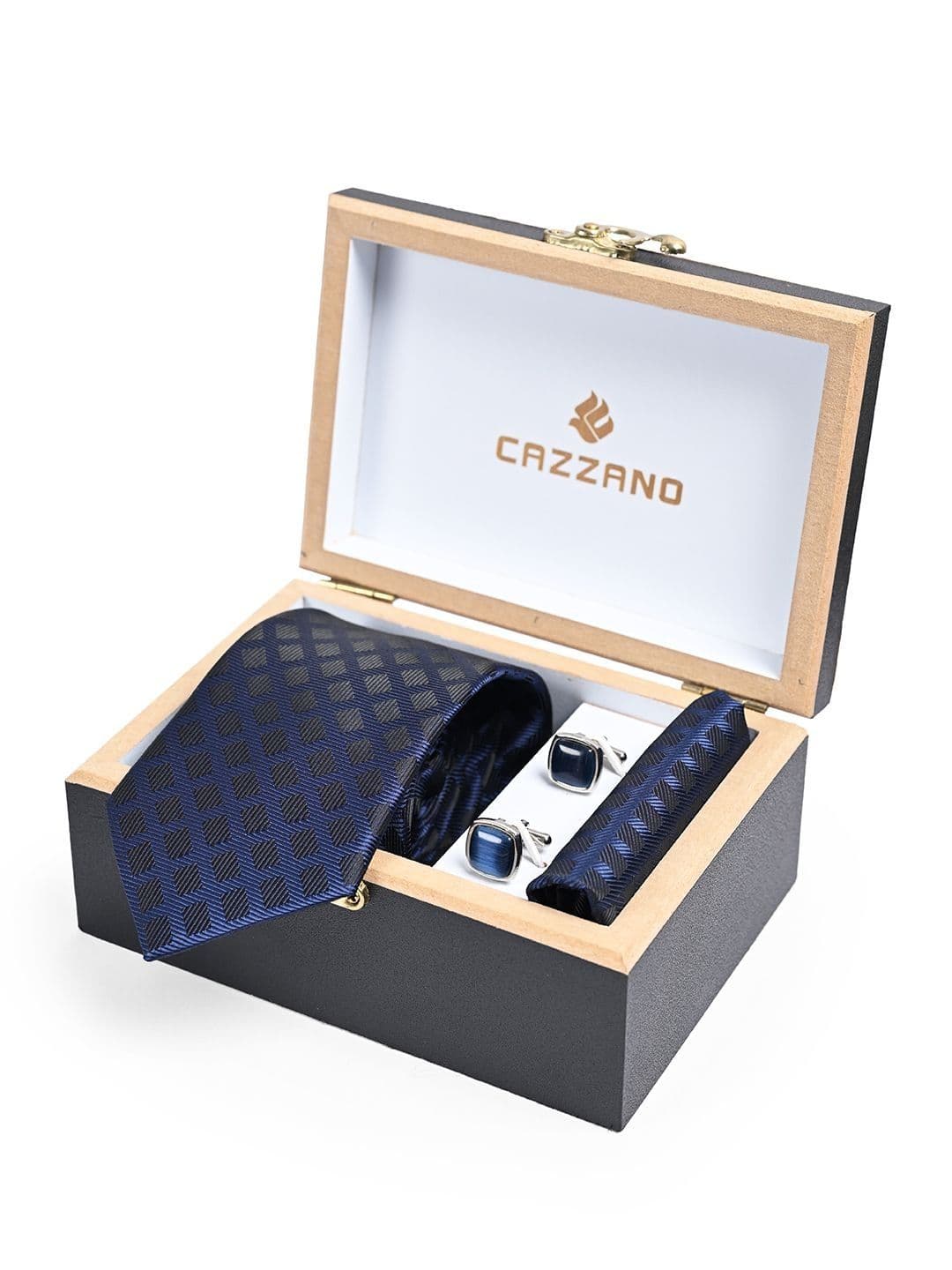 Cazzano Checked Ties and Cufflinks - view 1