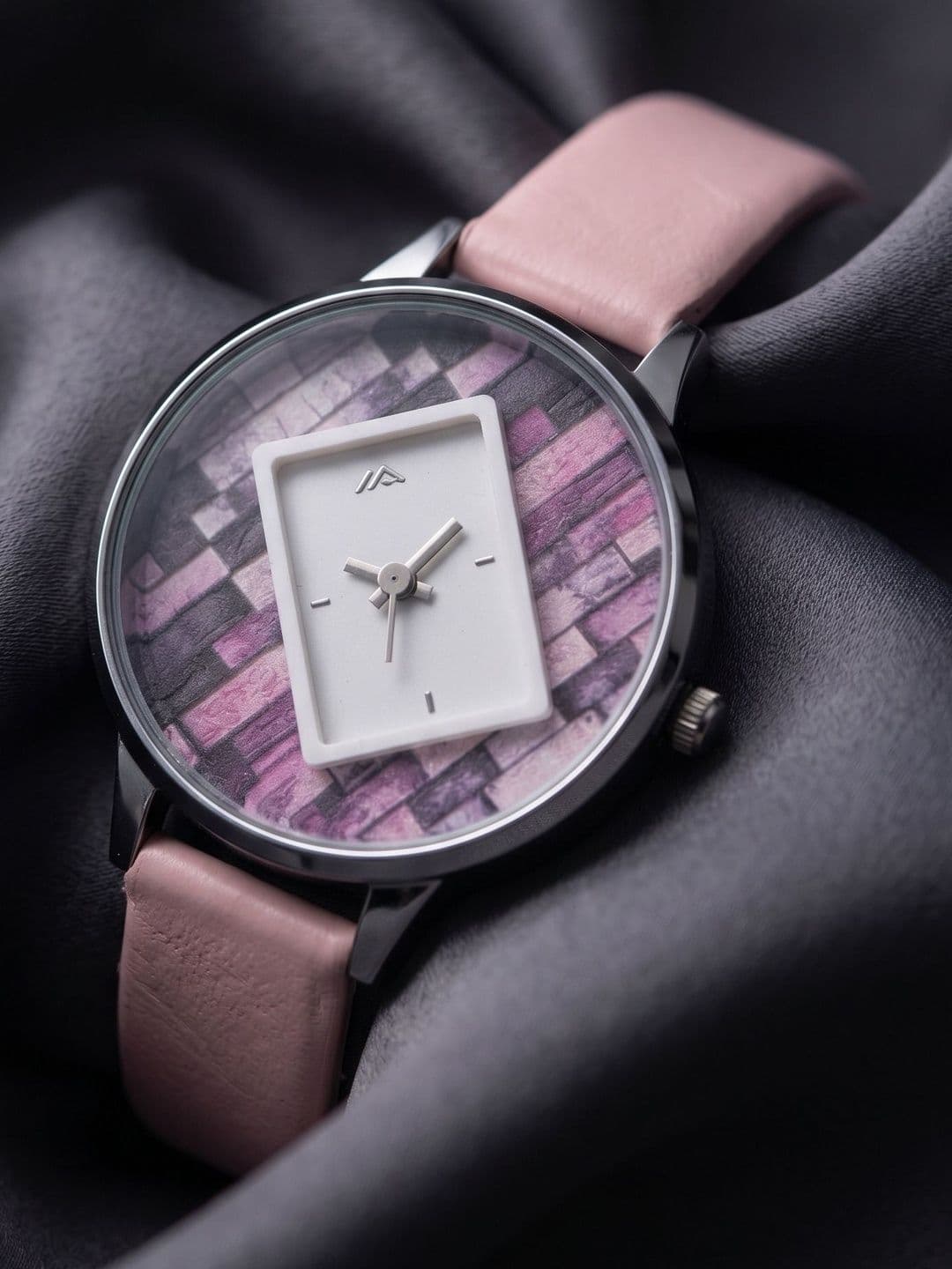 VIRAKTI Women Brass Patterned Dial & Leather Straps Analogue Watch G-71-PINK VIR - view 1