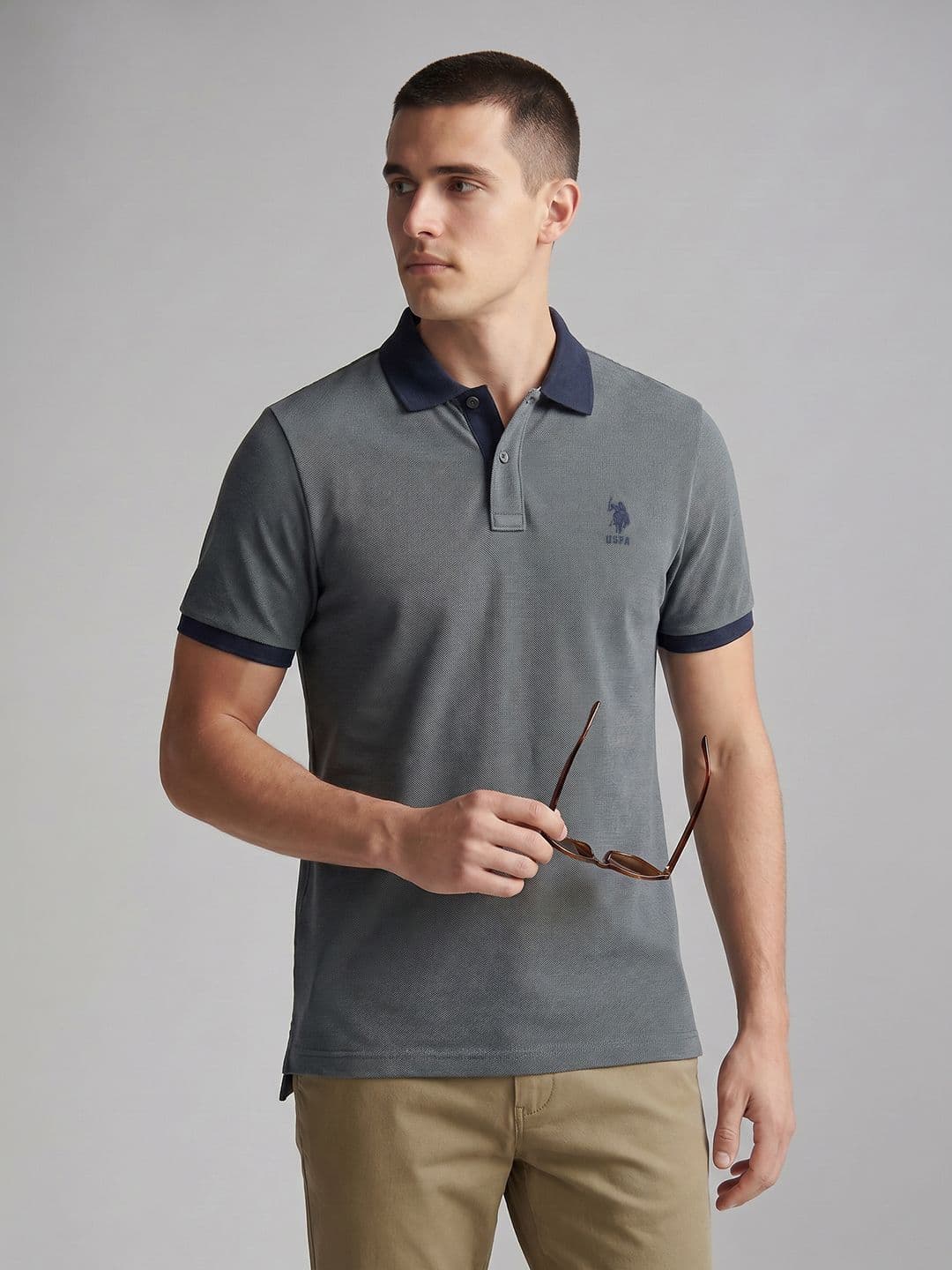 U.S. Polo Assn. Polo Collar Pure Cotton T-shirt - view 1