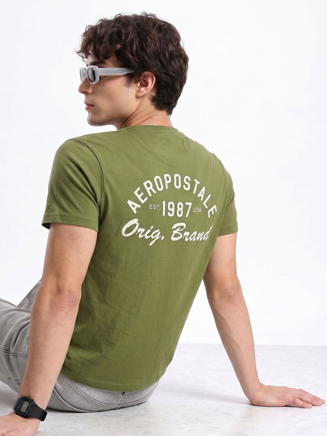 Aeropostale Brand Logo Printed Pure Cotton T-shirt - view 1