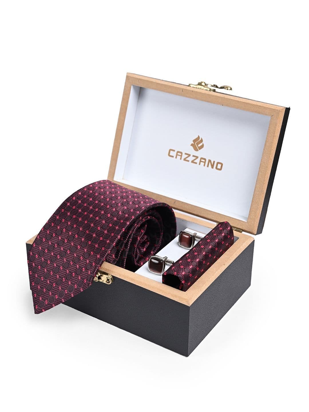 Cazzano Printed Ties and Cufflinks - view 1