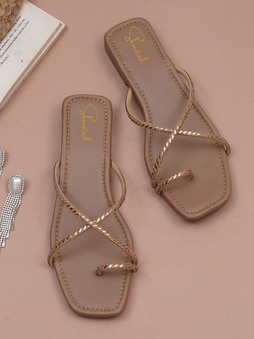 Shoestail Women Open Toe Flats - view 1