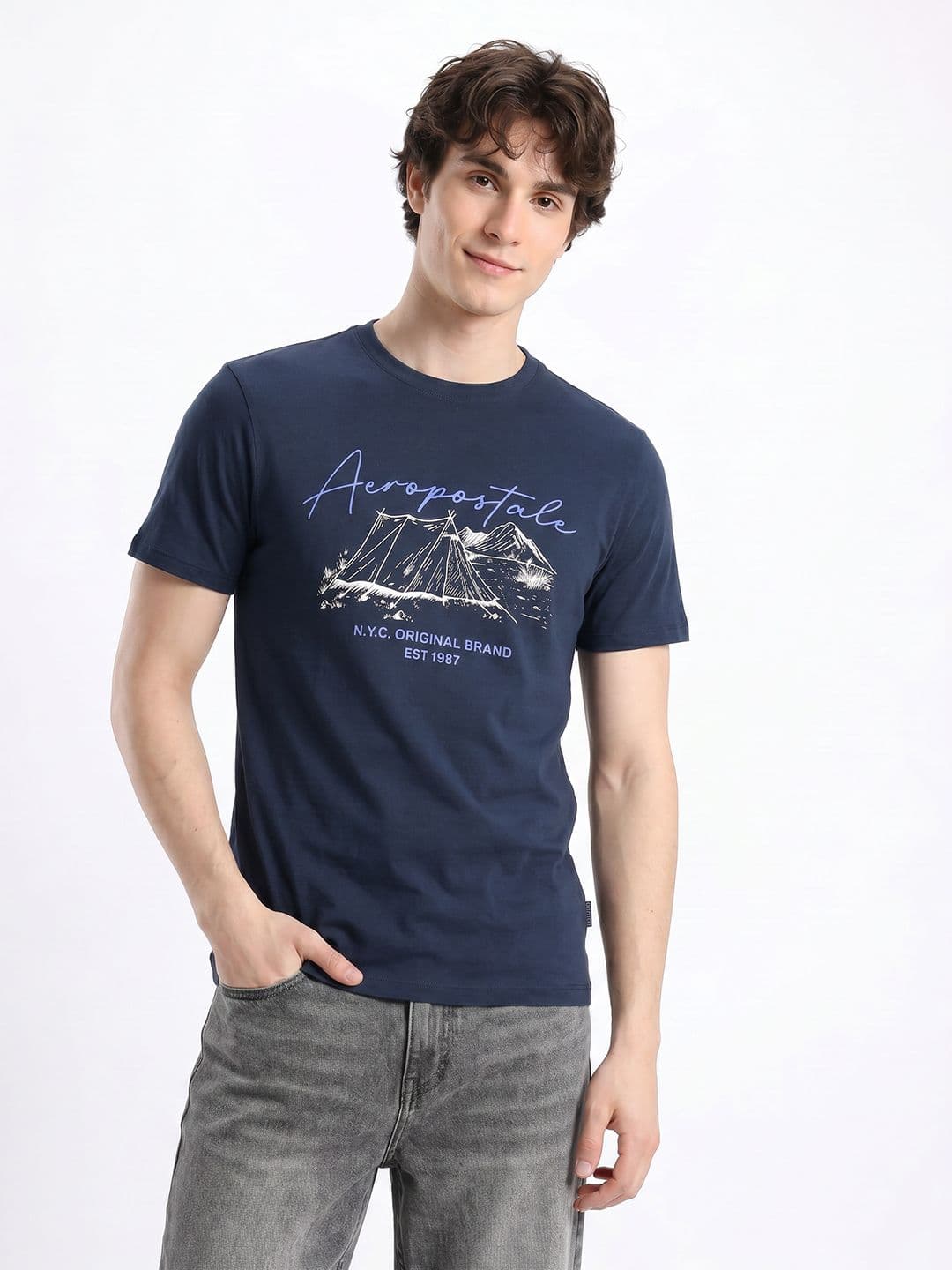 Aeropostale Printed Pure Cotton T-shirt - view 1